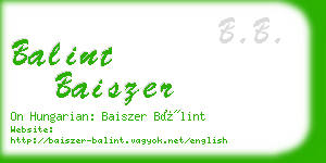 balint baiszer business card